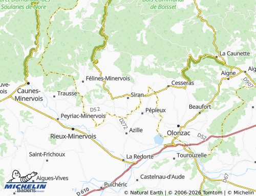 Mappa MICHELIN Siran - ViaMichelin