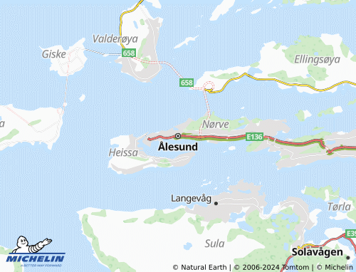 MICHELIN Ålesund map - ViaMichelin