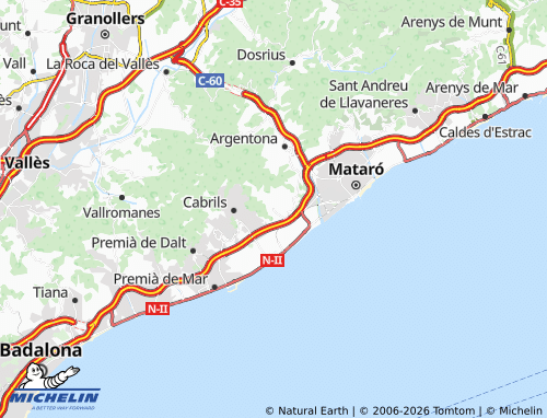 MICHELIN-Landkarte Cabrera de Mar - ViaMichelin