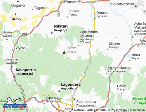 MICHELIN Xyliatos map - ViaMichelin