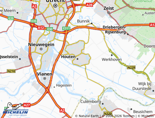 MICHELIN Houten map - ViaMichelin