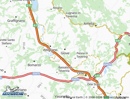 MICHELIN Giove map - ViaMichelin