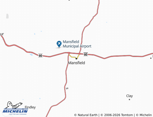 Kaart MICHELIN Mansfield - ViaMichelin