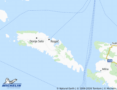 Mapa MICHELIN Nečujam - ViaMichelin