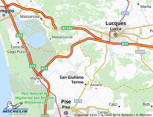 MICHELIN Pugnano map - ViaMichelin
