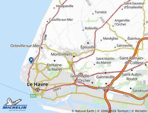 MICHELIN Montivilliers map - ViaMichelin