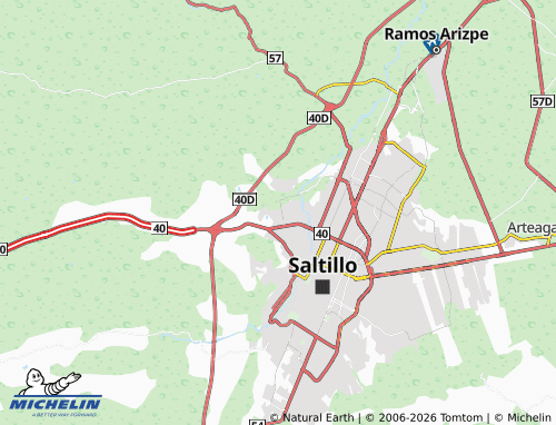 Mappa MICHELIN Saltillo 2000 - ViaMichelin