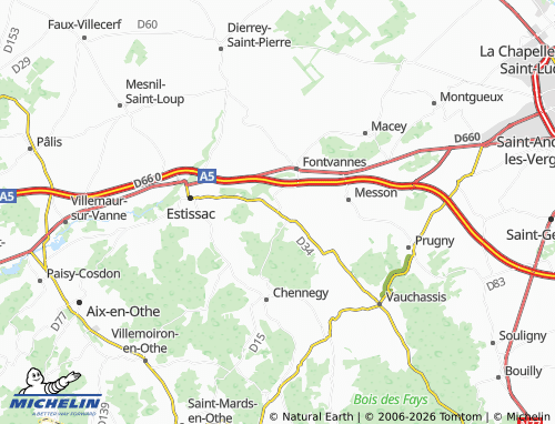 Mapa MICHELIN Bucey-en-Othe - ViaMichelin