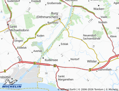 MICHELIN Ecklak map - ViaMichelin