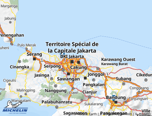 Mapa MICHELIN Jacarta do Norte - ViaMichelin