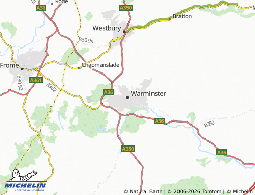 Carte MICHELIN Warminster - ViaMichelin
