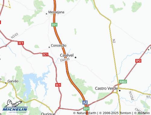 MICHELIN Casével map - ViaMichelin