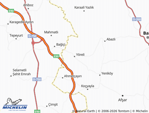 Carte MICHELIN Yöreli - ViaMichelin