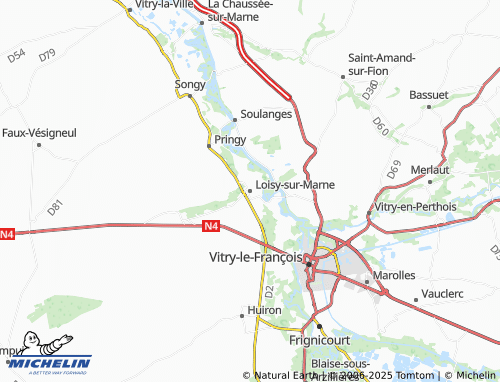 MICHELIN Loisy-sur-Marne map - ViaMichelin