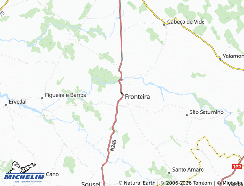 MICHELIN Fronteira map - ViaMichelin