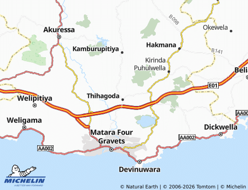 Mapa MICHELIN Polathugoda - ViaMichelin