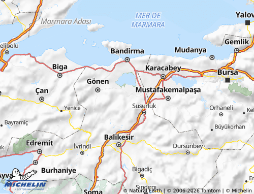 Mappa MICHELIN Manyas - ViaMichelin