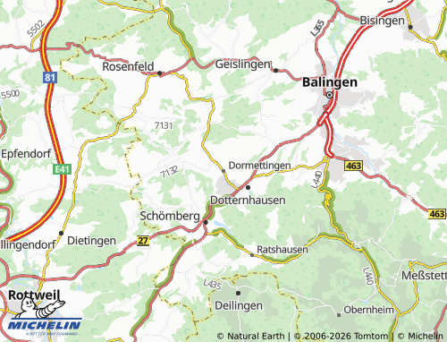 MICHELIN Dormettingen map - ViaMichelin