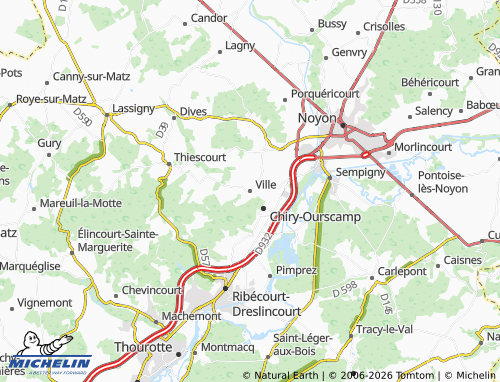 MICHELIN Ville map - ViaMichelin