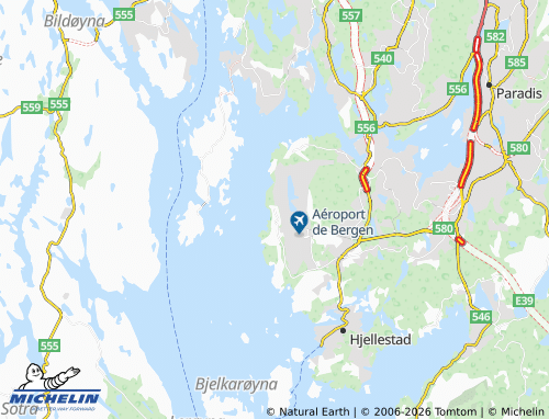 MICHELIN-Landkarte Flesland - ViaMichelin