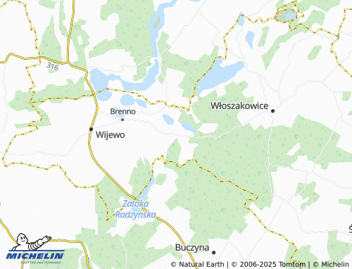MICHELIN-Landkarte Zaborówiec - ViaMichelin