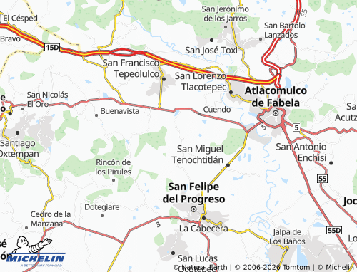 Kaart MICHELIN Santiago Casandeje - ViaMichelin