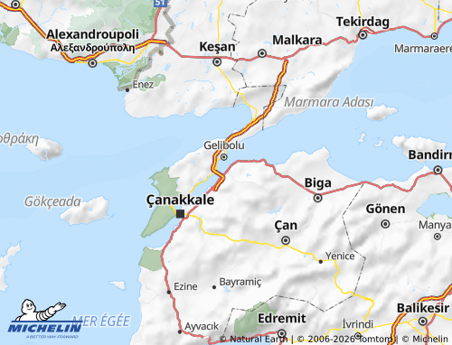 Mappa MICHELIN Lapseki - ViaMichelin