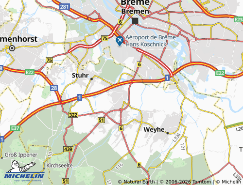 MICHELIN Brinkum map - ViaMichelin