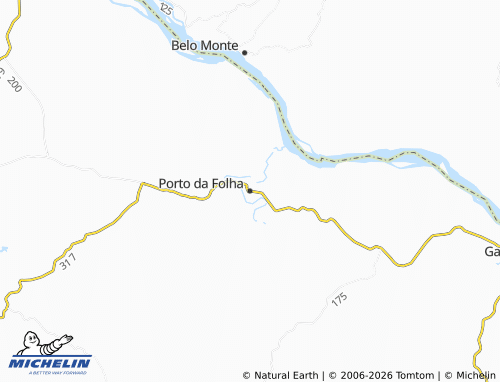 Mapa MICHELIN Porto da Folha - ViaMichelin