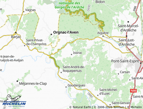 Mappa MICHELIN Issirac - ViaMichelin
