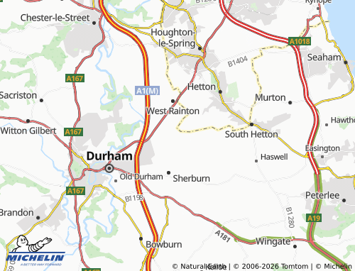 Carte MICHELIN Low Pittington - ViaMichelin