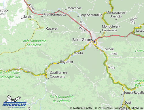 MICHELIN Moulis map - ViaMichelin