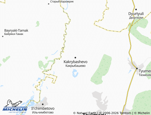 MICHELIN-Landkarte Kakrybashevo - ViaMichelin