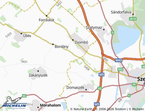 MICHELIN Seregélyesdűlő map - ViaMichelin