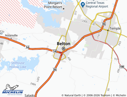 Carte MICHELIN Belton - ViaMichelin