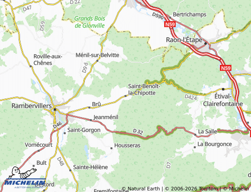Mapa MICHELIN Saint-Benoît-la-Chipotte - ViaMichelin