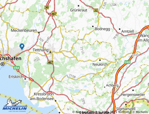 MICHELIN Tannau map - ViaMichelin