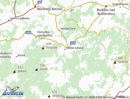 Mappa MICHELIN Město Libavá - ViaMichelin