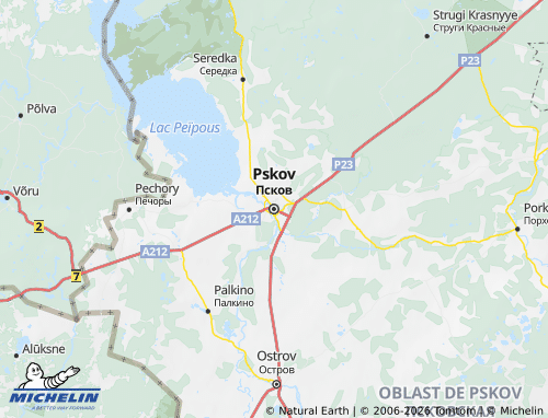 Carte MICHELIN Pskov - ViaMichelin