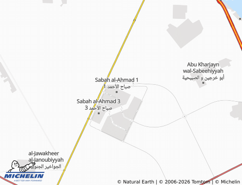 MICHELIN Sabah Al Ahmad 1 Block 2 map - ViaMichelin