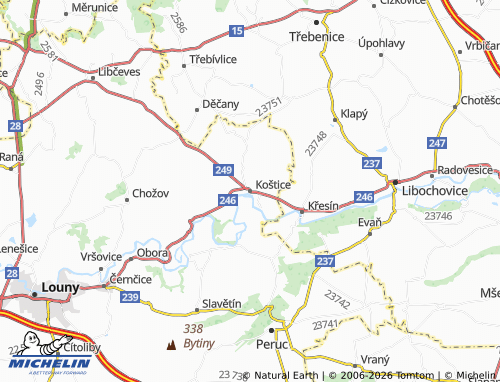 Mappa MICHELIN Koštice - ViaMichelin