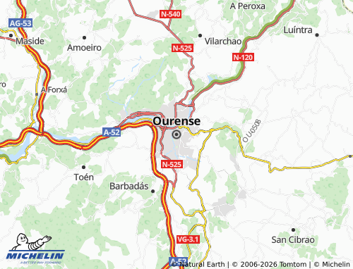 MICHELIN Ourense map - ViaMichelin