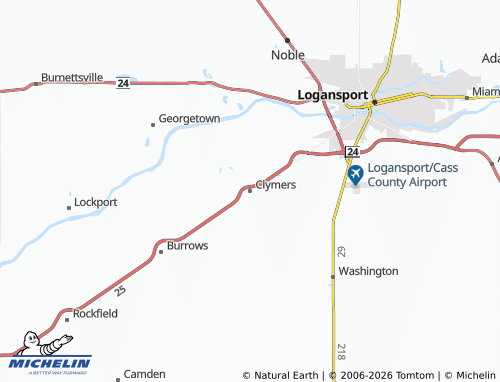 Mappa MICHELIN Clymers - ViaMichelin