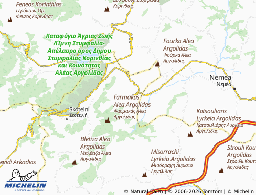 MICHELIN Platani map - ViaMichelin