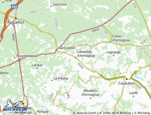 Carte MICHELIN Labastide-d'Armagnac - ViaMichelin
