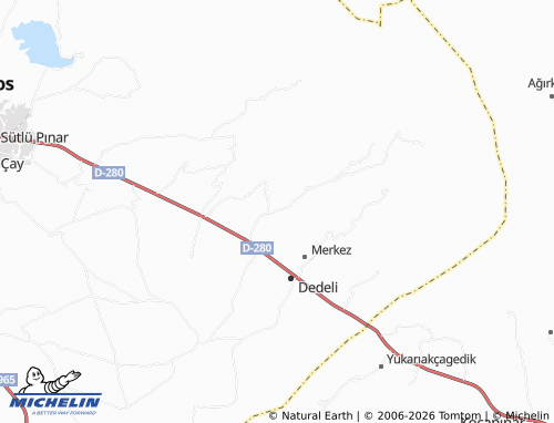MICHELIN Ortadamla map - ViaMichelin