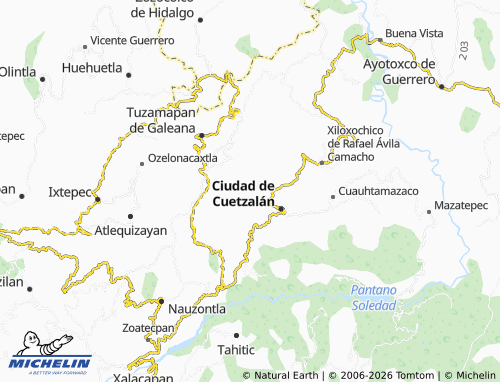 MICHELIN-Landkarte Tzinacapan - ViaMichelin