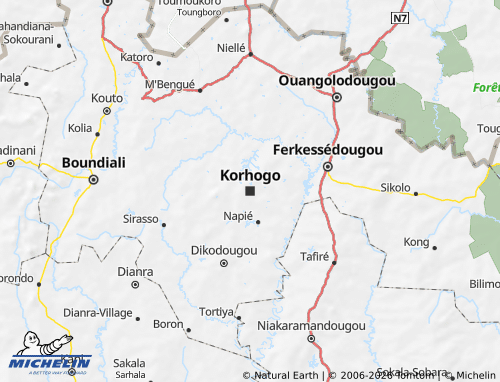 Mapa MICHELIN Korhogo - ViaMichelin
