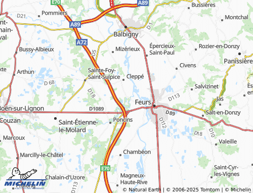 Carte MICHELIN Naconne - ViaMichelin