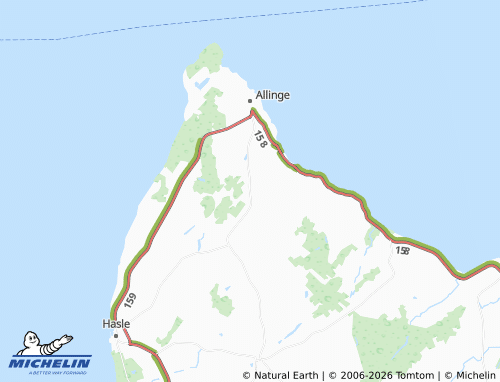 Mappa MICHELIN Olsker - ViaMichelin
